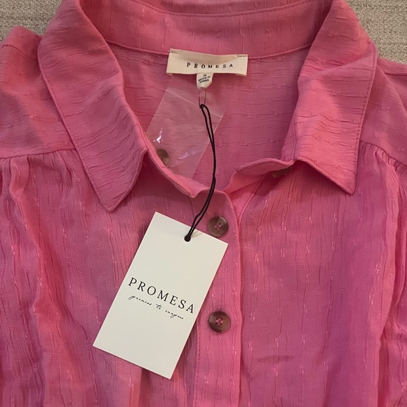 NWT Promesa Women’s Sleeveless Button-Up Top Size Small - Picture 4 of 6